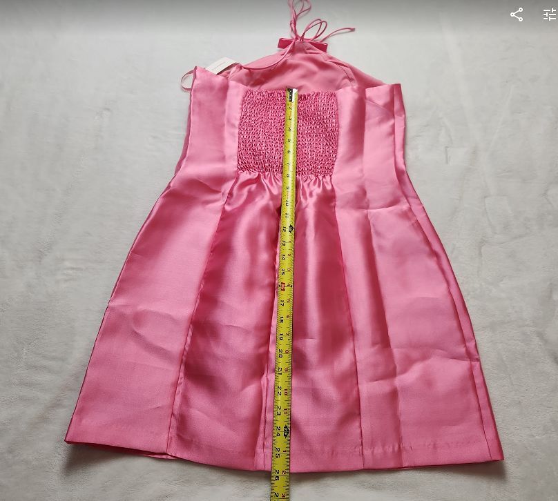 New women's M Anthropologie x Hutch bow halter slim mini dress in pink |  eBay