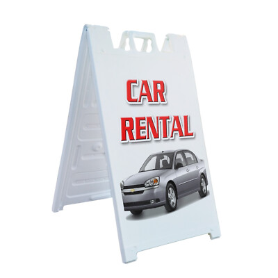 A-frame Sidewalk Car Rental 24'' x 36'' Double Sided A-Frame Sidewalk Sign