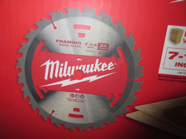 Milwaukee 48-40-0740 7-1/4" 24-Tooth Framing Circular Saw Blade (Thick Kerf) - Brand New In Package