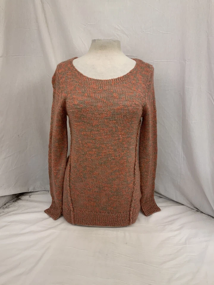 BP Knit Tunic Sweater S Salmon Multi Crew Neck Acrylic Poly Wool YGI N2-687 - Image 2 of 4
