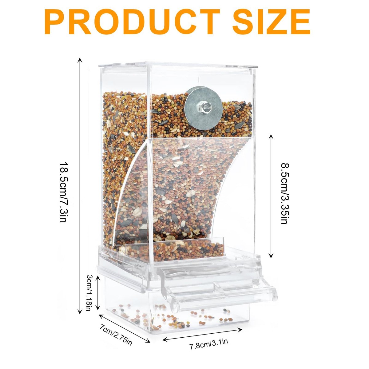 Wildvogel Futterspender Transparent - Wiederverwendbar Mit Aufhänger Für Garten