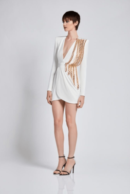 Zhivago Pheonix Dress in White & Gold | eBay