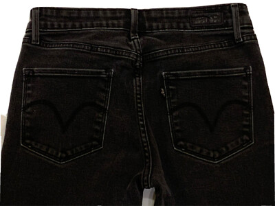 Levi's Classic Mid Rise Skinny Black Jeans Women's Size 6~Stretch