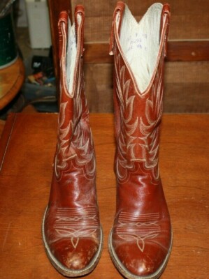 VINTAGE DAN POST 36293 MARLBORO STYLE COWBOYS BOOTS MENS 8.5 D FREE SHIPPING