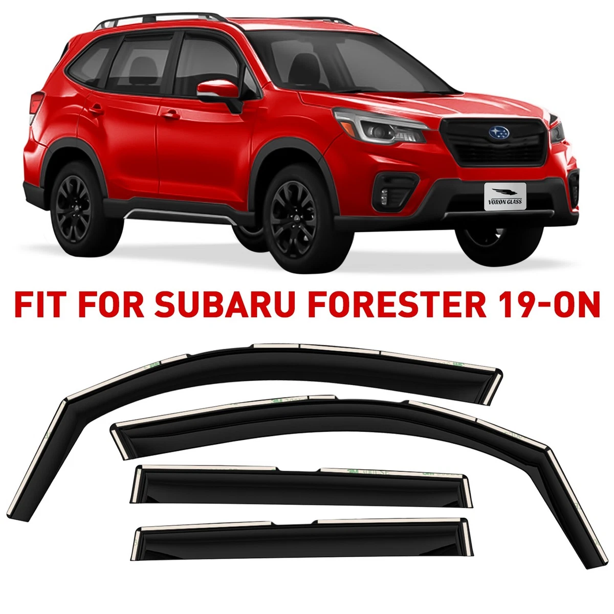 Side Window Deflectors Rain Guards for 2019 2023 Subaru Forester SHATTERPROOF