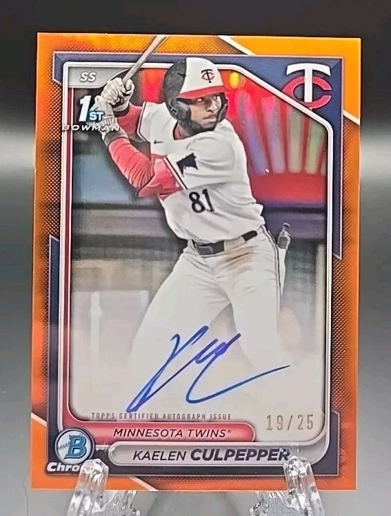 2024 Bowman Chrome Draft KAELEN CULPEPPER 1st Auto True Orange Refractor  #19/25