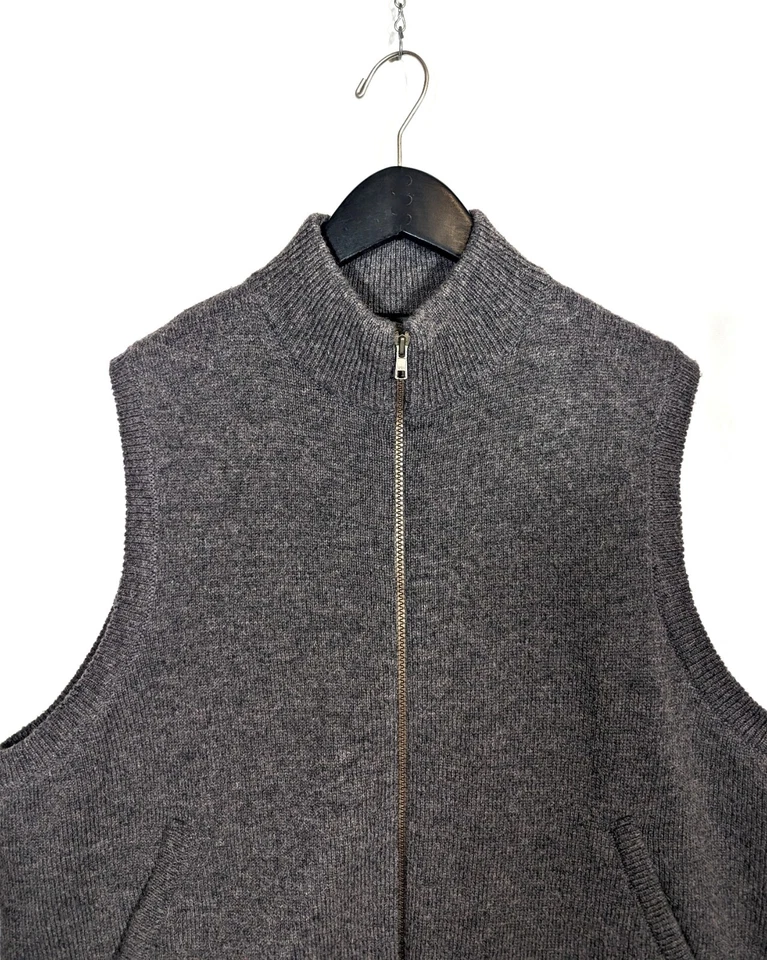 Cabela's Canadian Wool Windshear Vest Outfitter Solid Gray Full Zip Men's Large - Image 3 of 4