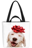 Hund Schleife Geschenk Tasche Hund Winter Geweih Rentier Haustier Weihnachten S