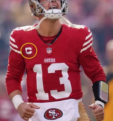2024 Playoff San Francisco 49ers Brock Purdy Qb 1   Star Rot Weiß C-Patch