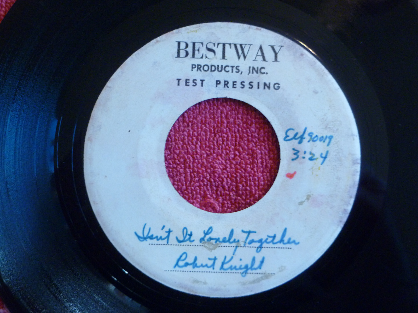 ROBERT KNIGHT Isn't It Lonely Together 45 rpm TEST PRESSING Bestway/Elf 1968