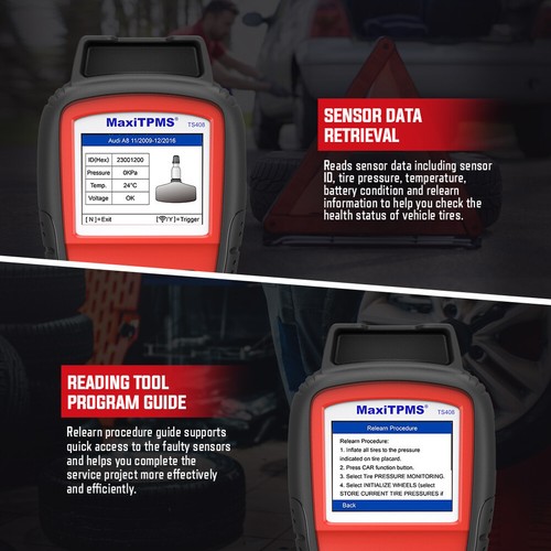 Autel MaxiTPMS TS408 Auto Diagnóstico Escáner Sensor neumáticos TPMS VW BMW AUDI - Imagen 5 de 12