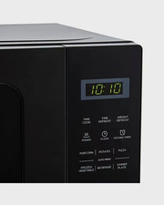 Black 20L 700W Countertop Microwave, Digital Display, Defrost, Timer, 10 Prog
