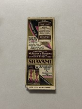 Mckesson And Robbins Inc Shavami Cream Vintage Matchbook Cover 710
