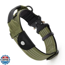 Plutus Pet Tactical Dog Collar with Tracker Packet for AirTag, Adjustable Ref