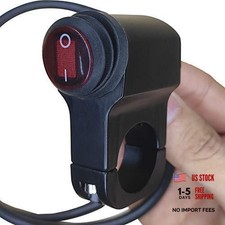 12V Waterproof 7/8 Inch Motorcycle Handlebar LED On Off Switch Motorcycle black