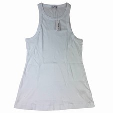 Standard James Perse 3 Women s White Ribbed Tank Top Shirt NWT Casual Layer