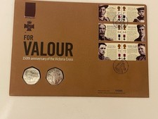 2006 150th ANNIVERSARY OF THE VICTORIA CROSS  FOR VALOUR  COIN AND COVER 2X 50p