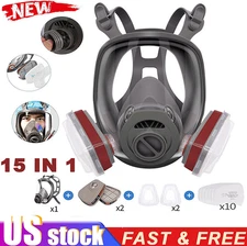 6800 Gas Mask 17 in 1 Full Face Chemical Spray Painting Respirator US FAST SHIP