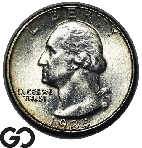 1935 Washington Quarter Solid Gem BU++
