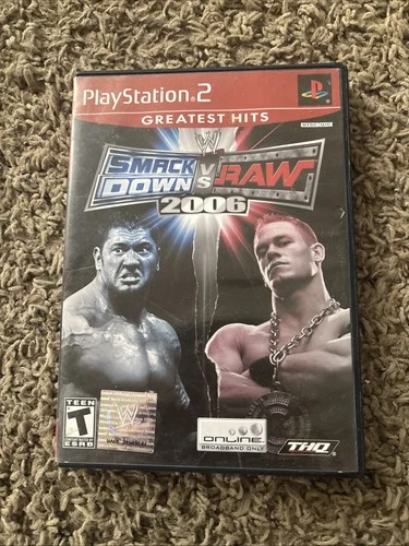 WWE SmackDown vs Raw 2006 PS2 Complete CIB Tested Working Clean Disc