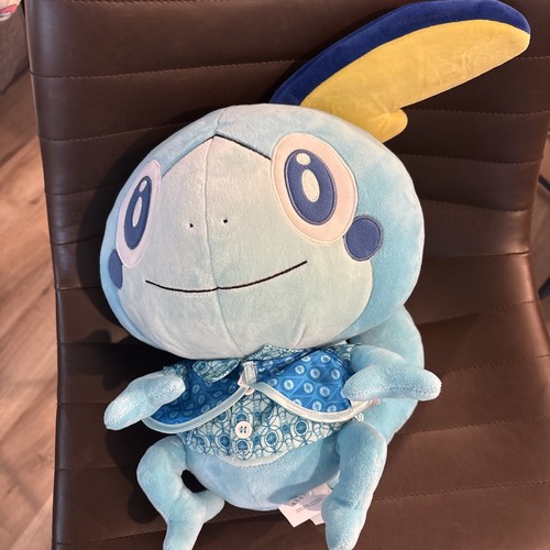 Pokemon 19” Sobble Build A Bear BAB Plush with Button Up Shirt & Cape