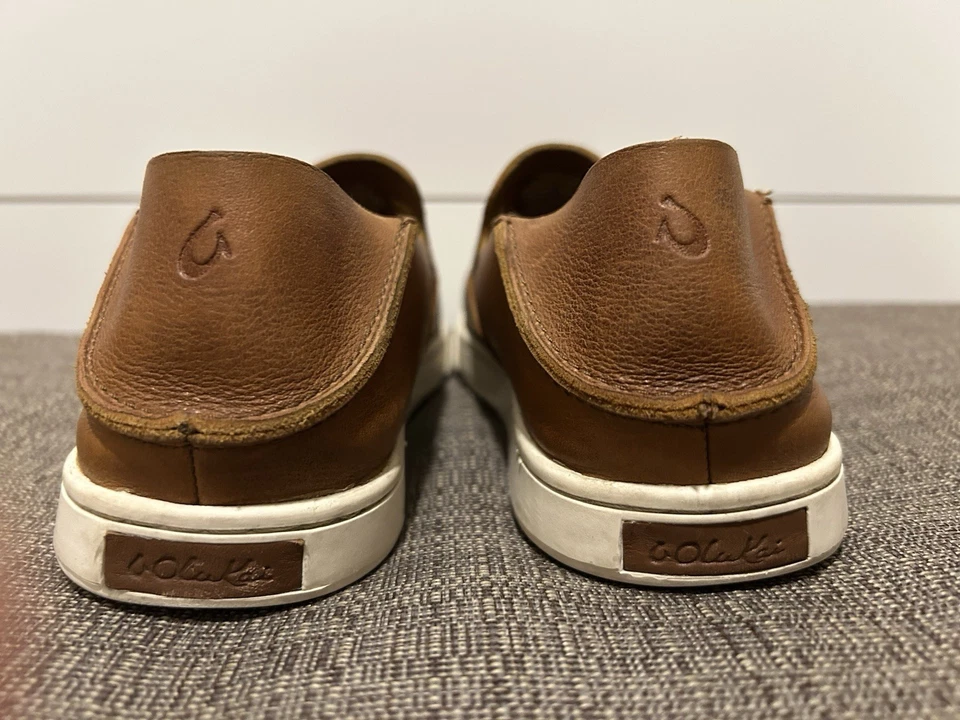 Olukai Pehuea Shoes Women’s Sz 8.5 Brown Leather Mesh SlipOn Lightweight Comfort - Image 4 of 4