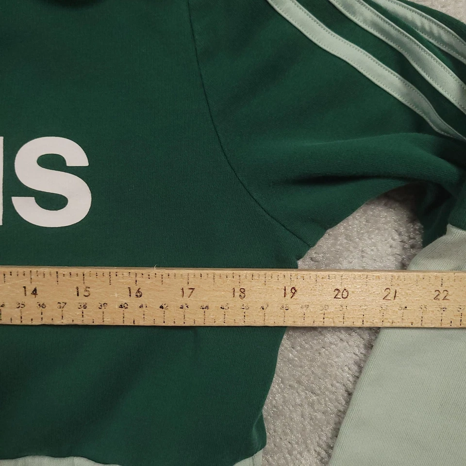 Adidas Sudadera con Capucha Mujer Mediana Verde Bloque de Color Logo Pullover Tres Rayas Atlético Foto 4 de 4