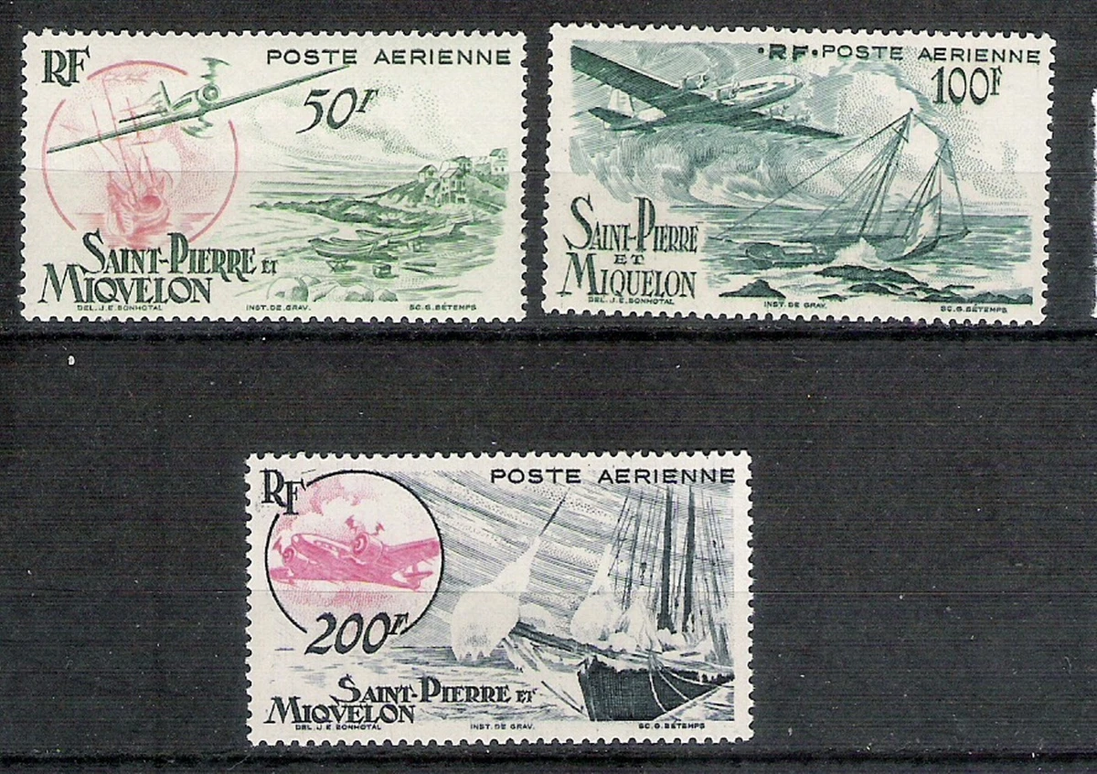 SAINT PIERRE AND MIQUELON #3 1947 Air mail set VF MNH HCV