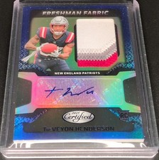 2025 Certified TREVEYON HENDERSON Freshman Fabric Rookie Patch Auto BLUE /50