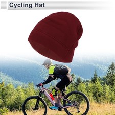 Cycling Hat Keep Warm Claret Polar Fleece Fabric 27x20cm 1 Pcs