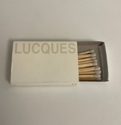 RARE! Vintage Lucques Restaurant Matchbook Box West Hollywood CA Full Unstruck