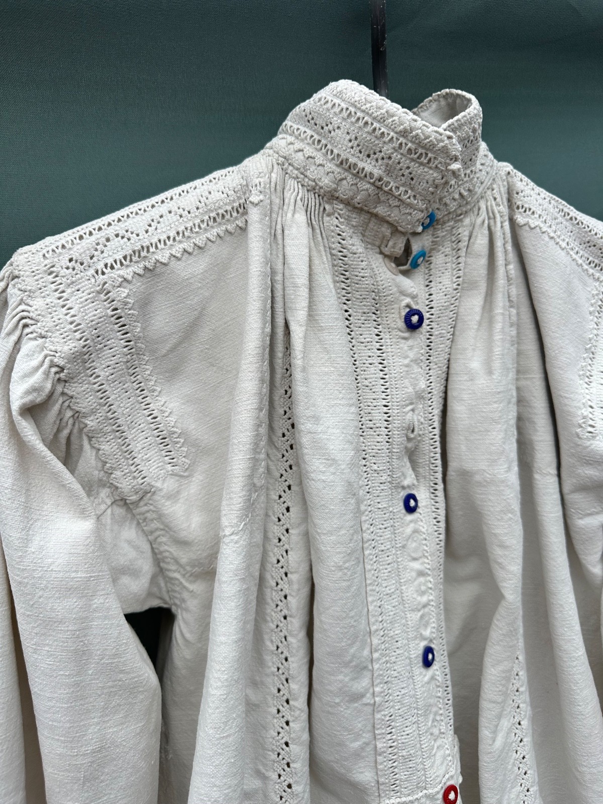 1920s Romanian Folk Blouse • Antique Hand Embroidered Linen Shirt  Vintage lover