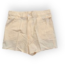 Vintage High Waist 1980's 80s Shorts Size 13 29 Pale Yellow