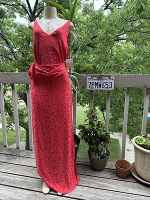 Show Me Your Mumu Coral Cheetah Hampton Wrap Dress sz L NWT