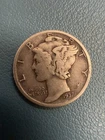 1937-D  San Francisco, Mercury Dime, 90% Silver, Very Low Mintage