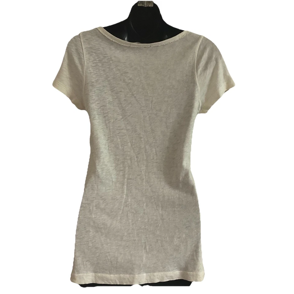 CAMISETA J CREW Mujer M Vintage Algodón Seda Manga Corta Cottagecore Granola Niña Foto 4 de 4