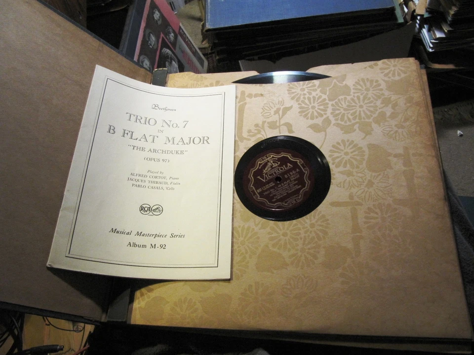 1928 Pablo CASALS Cello THIBAUD VIOLIN Cortot Beethoven Arch-Duke Trio VIC M-92 - Image 2 of 4