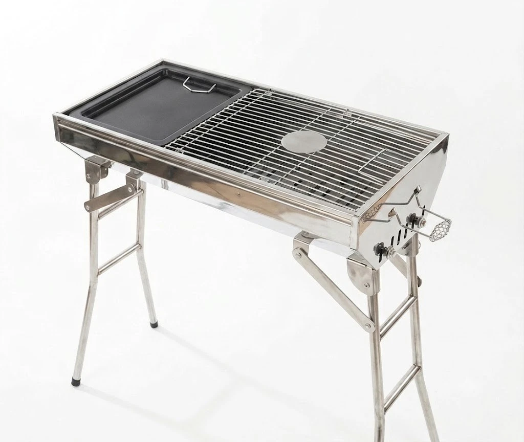 Stainless Steel Charcoal Modern Camping Grill Kebab BBQ Portable Mangal