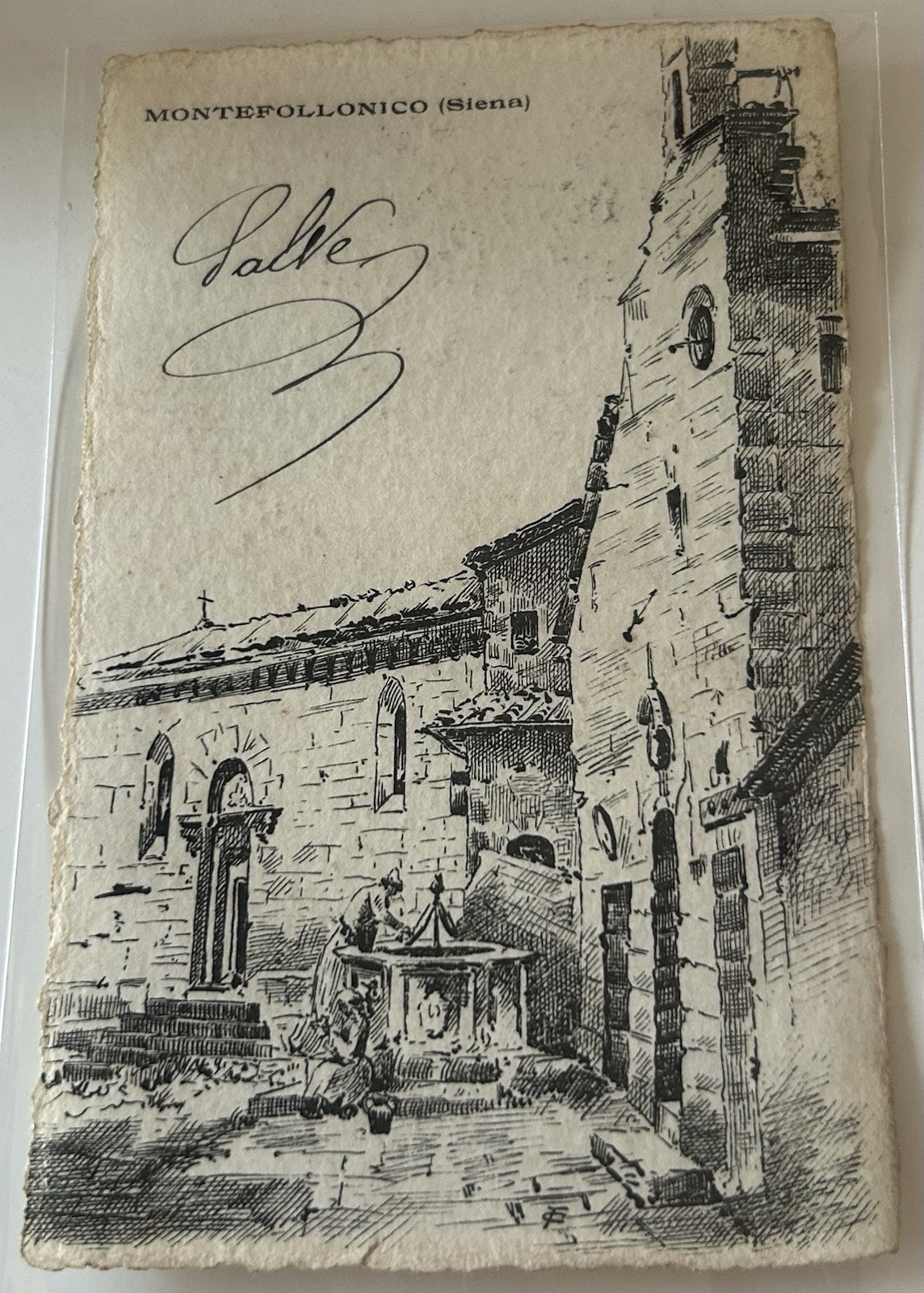 Cartolina Di Montefollonico Siena Animata Viaggiata Nel 1901 Fp