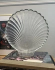 Vintage 1970’s Anchor Hocking Shell Glass Serving Platter Tray Or Catch All