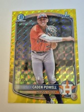 2025 bowman chrome Caden Powell yellow geometric 1st /75