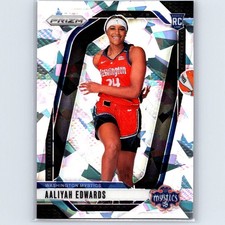 2024 Panini Prizm WNBA Aaliyah Edwards #142 Ice Prizms Washington Mystics
