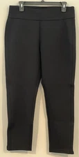Express Women's Pull On High Rise Ankle Black Ponte Knit Pants - SZ Large - NWT