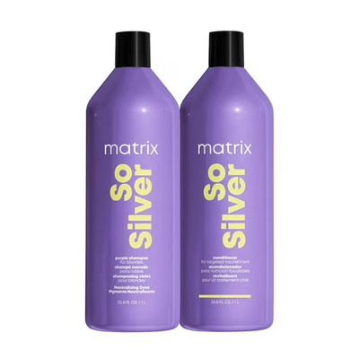 Matrix So Silver Shampoo/Purple Pigmented Conditioner for Blondes & Greys 33.8oz