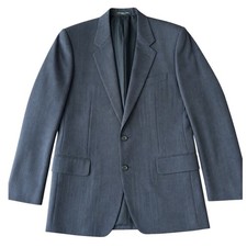 Vintage Ralph Lauren Lauren Mens Pinstripe Blazer 42R Wool Sport Coat Union Made