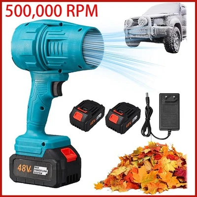 Turbo Blower Cordless Super Power Mini Air Duster For Car Drying Cleaning Fan US