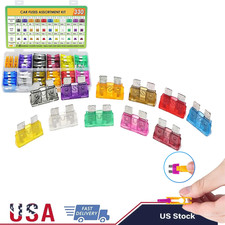 330PCS Car Blade Fuse Assortment Kit 2A-40A  Standard Mini Low Profile Universal