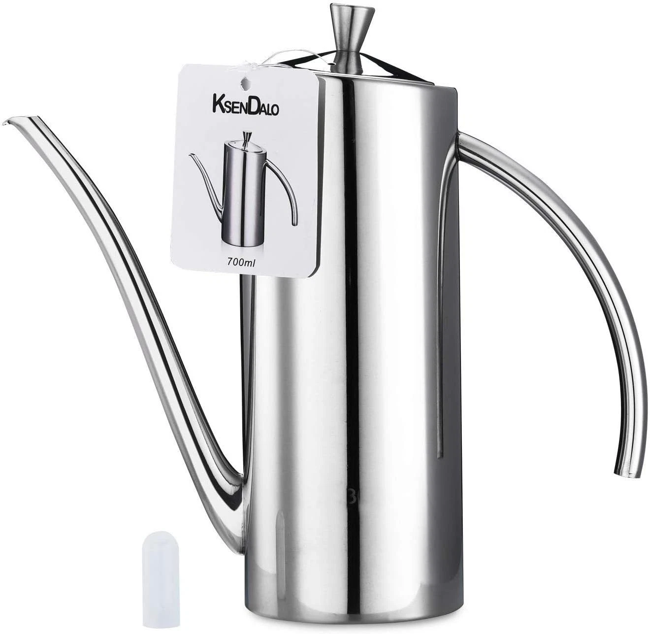 KSENDALO Premium Stainless Steel Olive Oil Dispenser (24Oz/700Ml) - Leakproof Ki