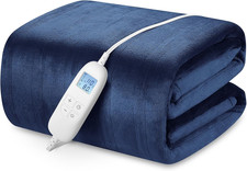 Electric Heated Blanket Queen Size 84" X 90" with 6 Heating Levels  8H Auto Off
