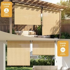 300x240cm Außenrollo Senkrechtmarkise Balkonrollo Sichtschutz Rollo Sonnenschutz